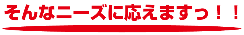 そんなニーズに応えますっ！！